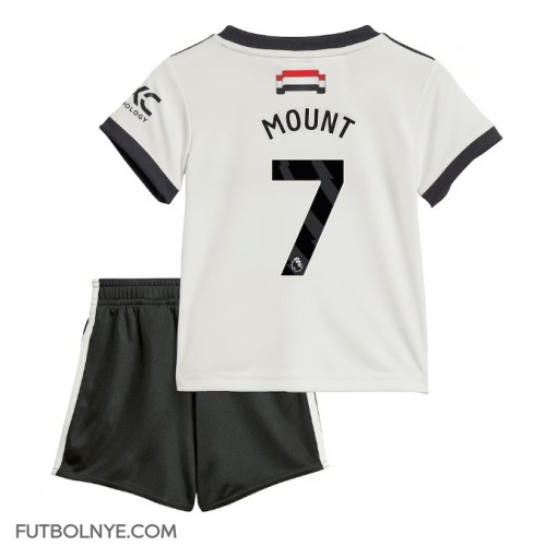 Camiseta Manchester United Mason Mount #7 Tercera Equipación para niños 2024-25 manga corta (+ pantalones cortos)